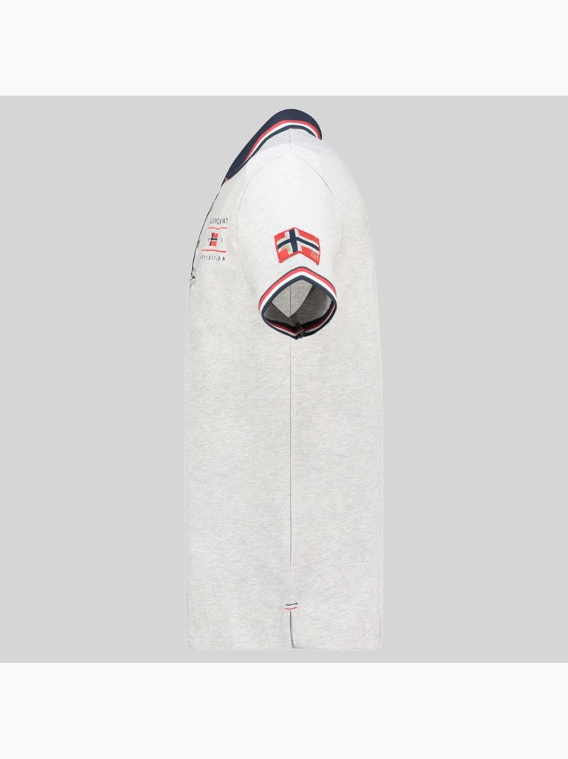 Polo konbustyble – geographical norway Cinza claro - Kiabi