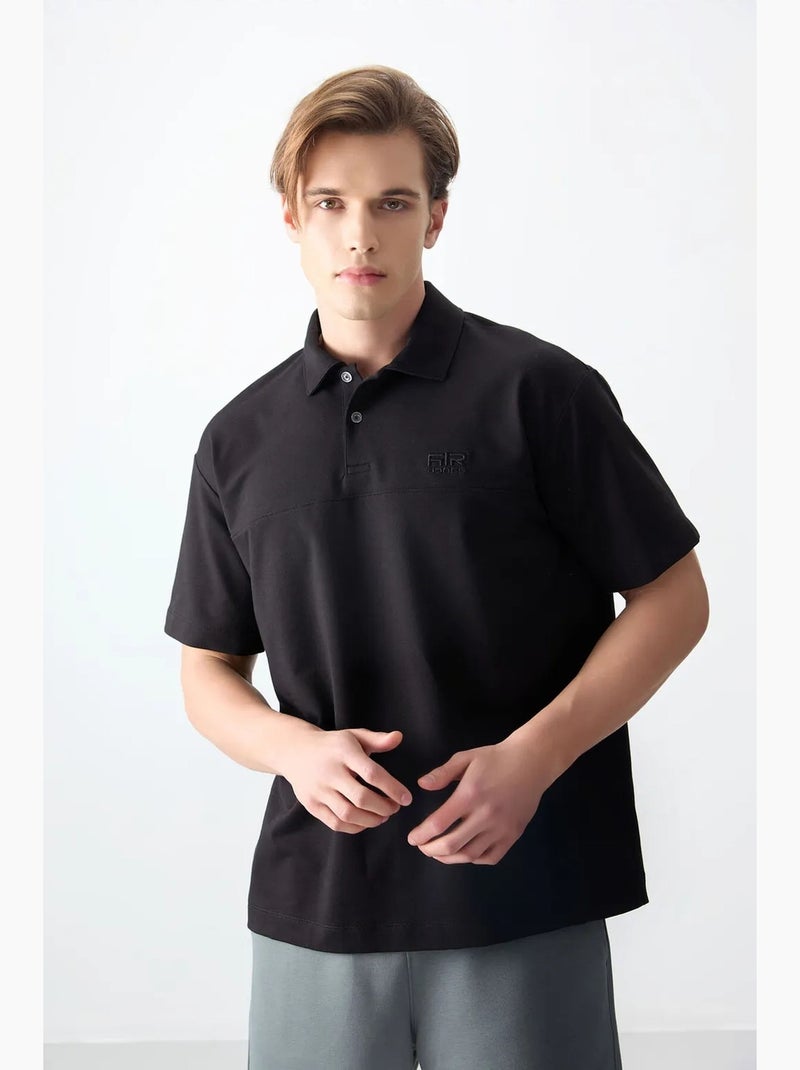 Polo largo tommy Preto - Kiabi