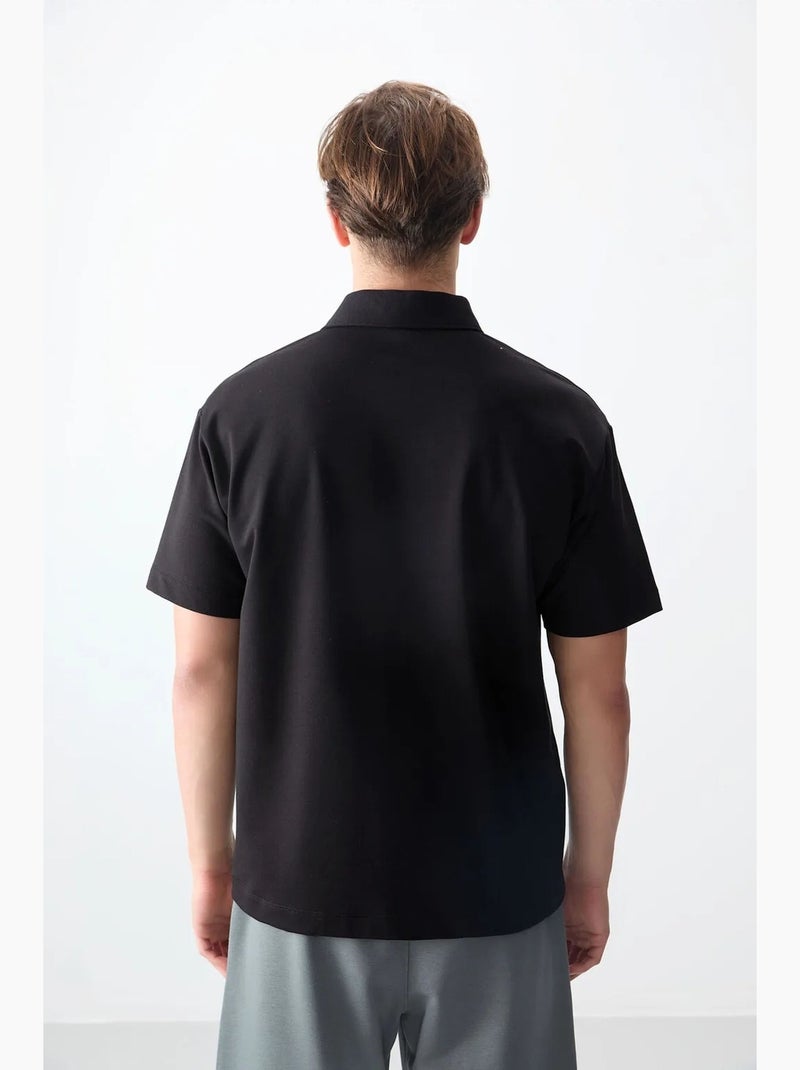 Polo largo tommy Preto - Kiabi