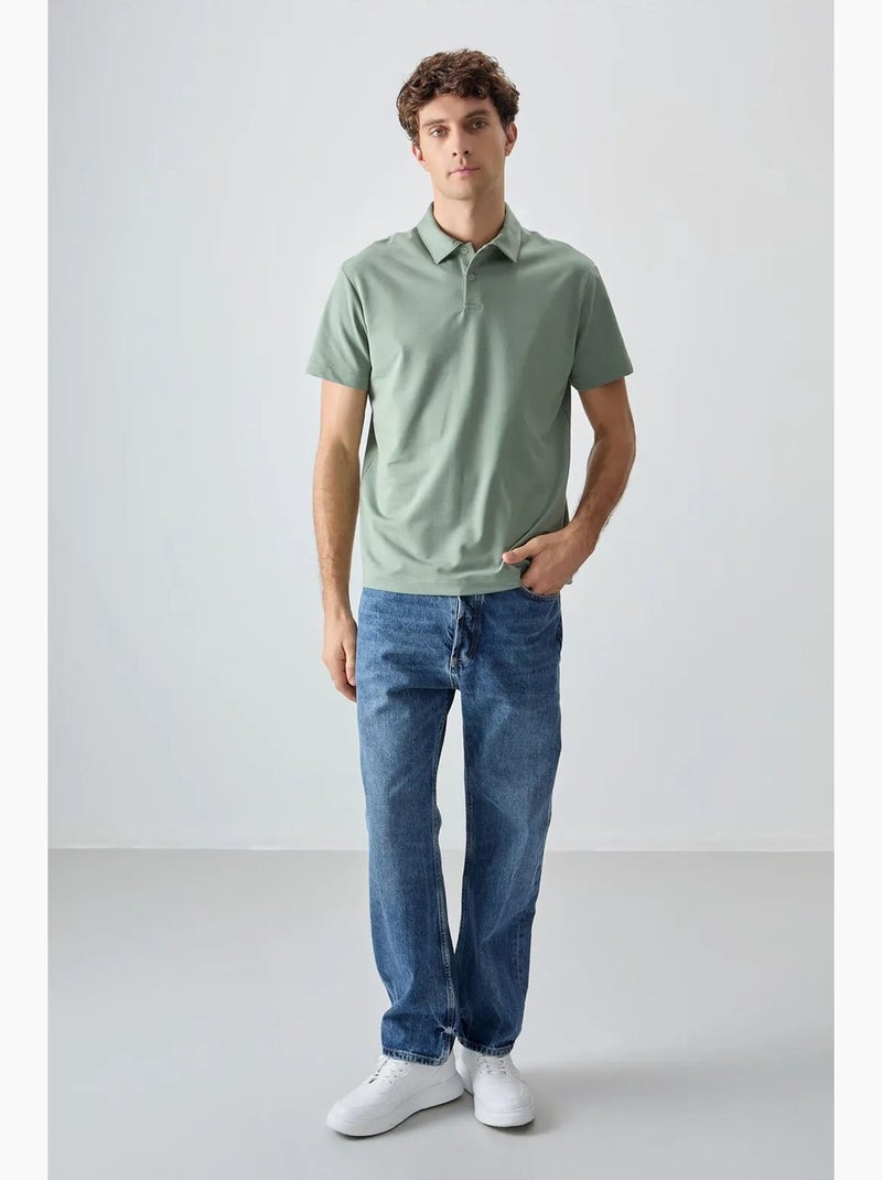 Polo largo tommy Verde menta - Kiabi