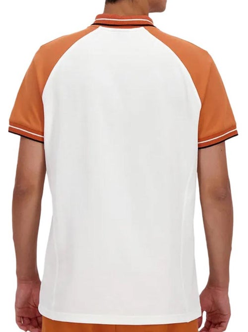 Polo Le Coq Sportif Heritage N°2 para Homem Branco/Laranja - Kiabi Polo Le Coq Sportif Heritage N°2 para Homem Branco/Laranja - Kiabi