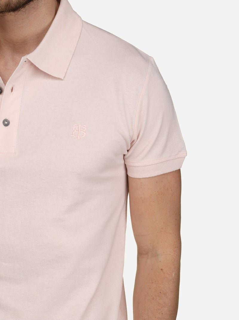 Polo liso - Bill Tornade Rosa - Kiabi
