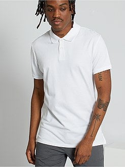 Polo liso de manga curta - Kiabi