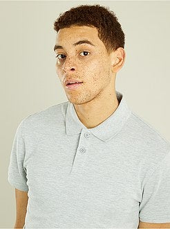 Polo liso de manga curta - Kiabi