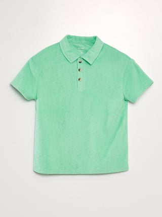 Polo liso em felpa