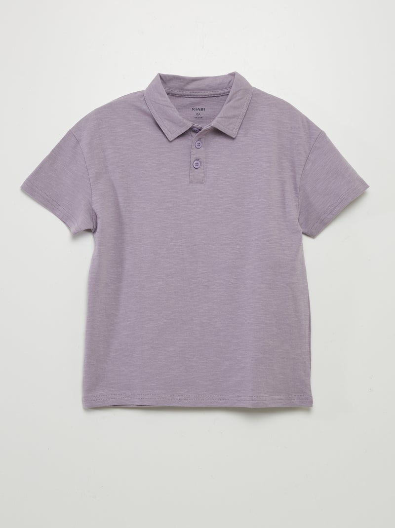 Polo liso em jersey VIOLETA - Kiabi