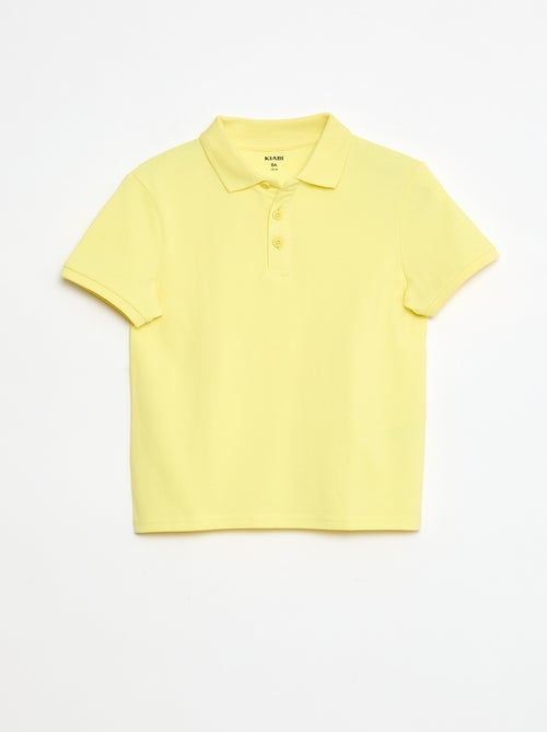 Polo liso em malha piqué - Kiabi