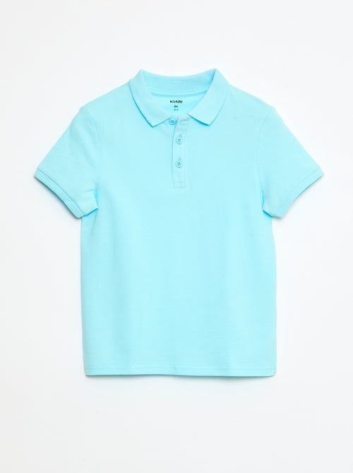Polo liso em malha piqué - Kiabi