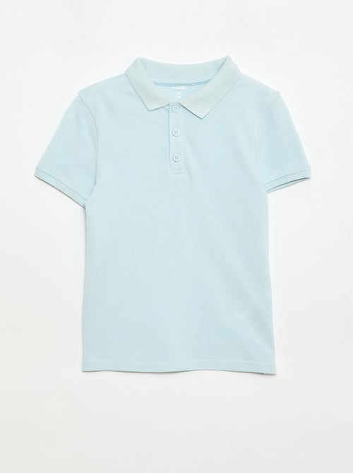 Polo liso em malha piqué - Kiabi