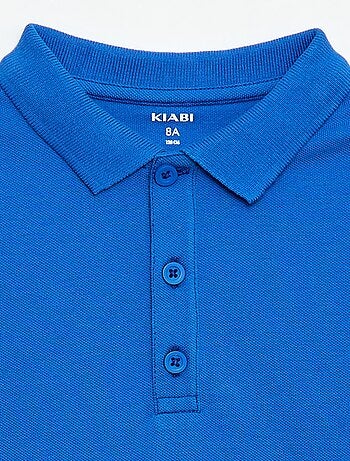 Polo liso em malha piqué