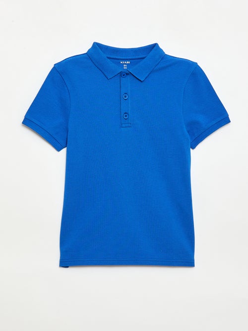 Polo liso em malha piqué - Kiabi