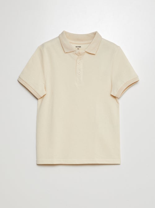Polo liso em malha piqué - Kiabi