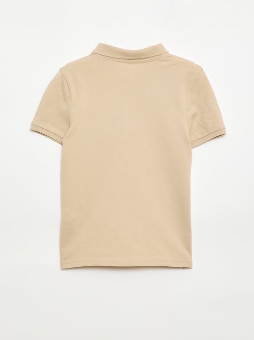Polo liso em malha piqué - Kiabi