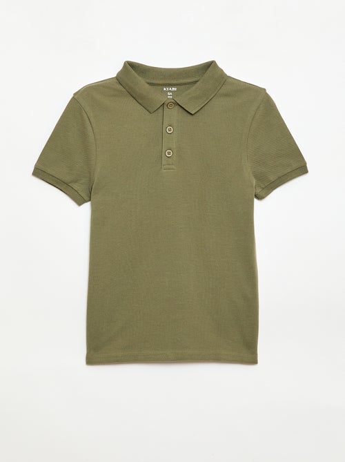 Polo liso em malha piqué - Kiabi Polo liso em malha piqué - Kiabi