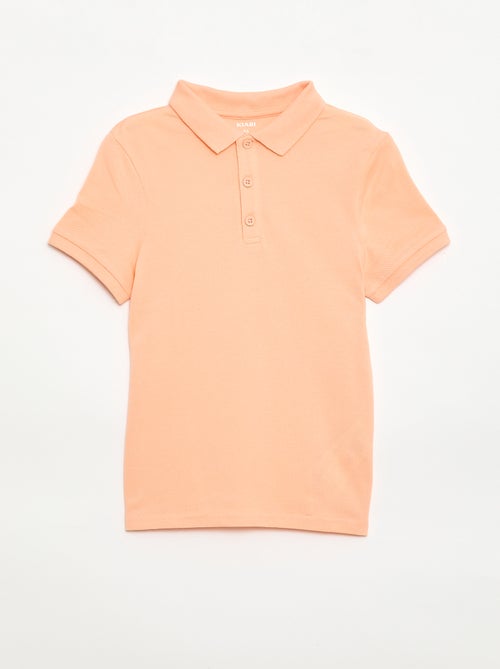 Polo liso em malha piqué - Kiabi