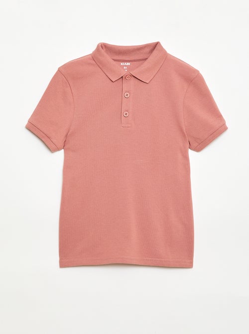 Polo liso em malha piqué - Kiabi
