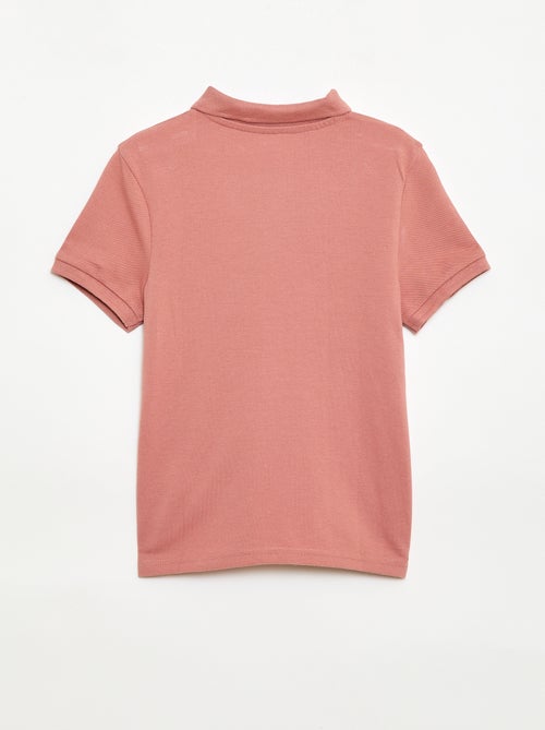 Polo liso em malha piqué - Kiabi