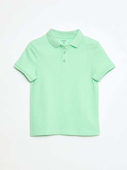 Polo liso em malha piqué - Kiabi