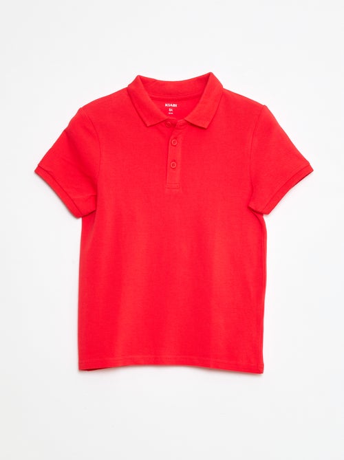 Polo liso em malha piqué - Kiabi