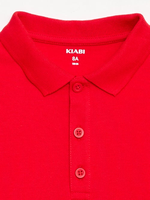 Polo liso em malha piqué - Kiabi