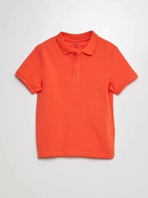Polo liso em malha piqué - Kiabi