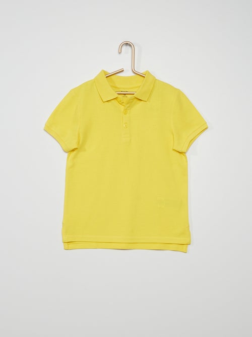Polo liso em piqué de algodão - Kiabi
