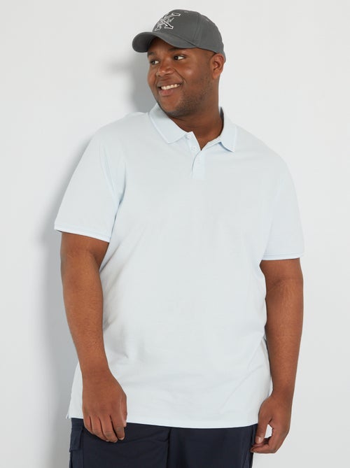 Polo liso em piqué de algodão - Kiabi