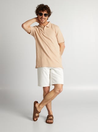 Polo liso texturizado