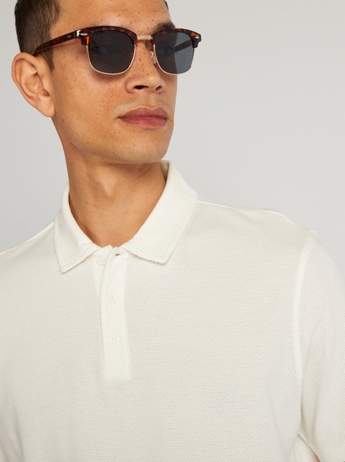 Polo liso texturizado - Kiabi