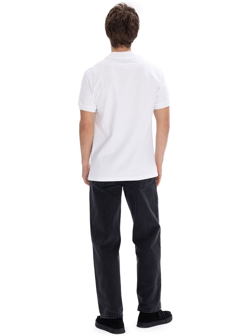 Polo masculino liso giesto Branco - Kiabi