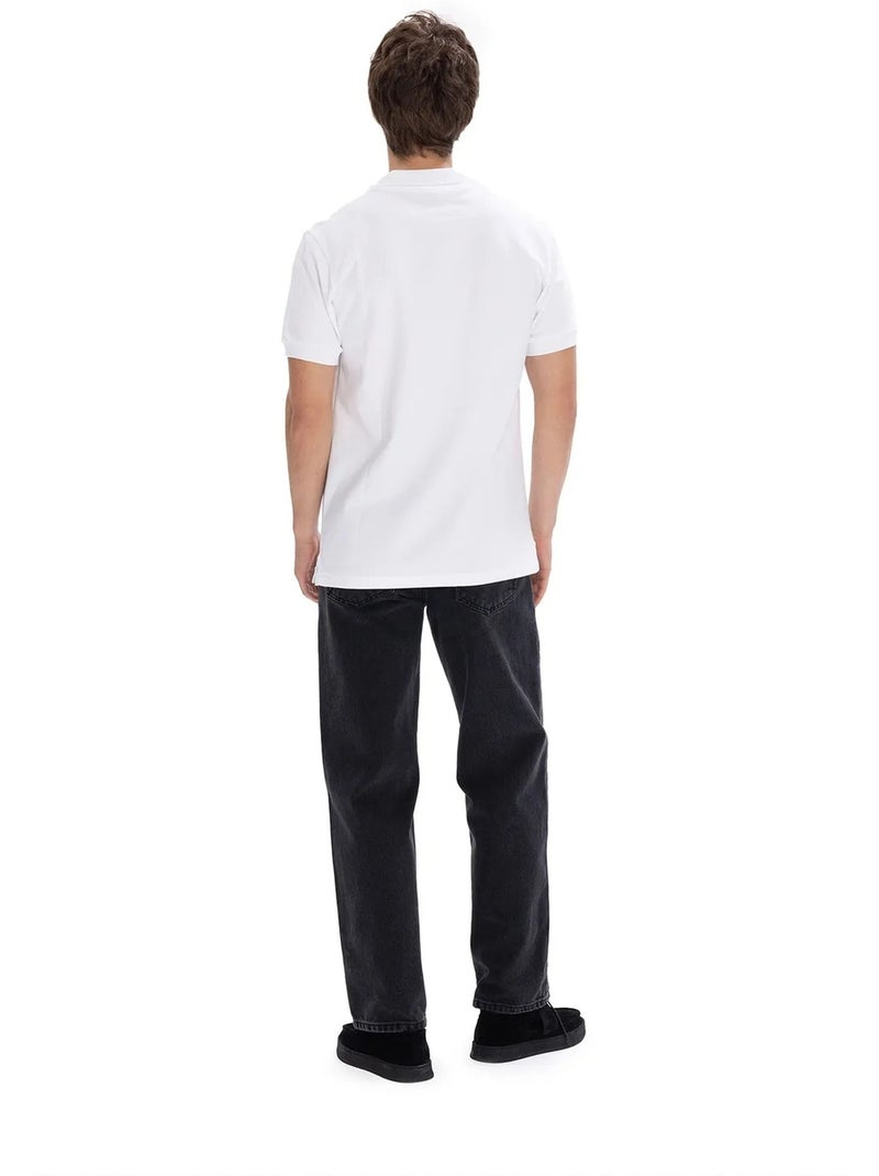 Polo masculino liso giesto Branco - Kiabi
