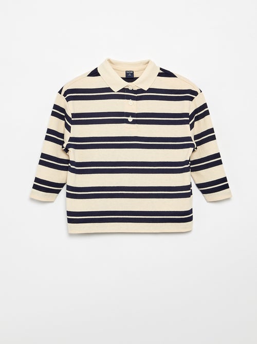 Polo oversize às riscas - Kiabi