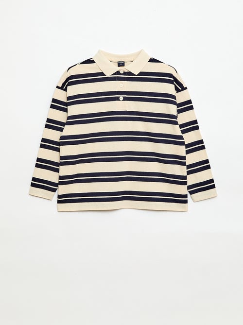Polo oversize às riscas - Kiabi
