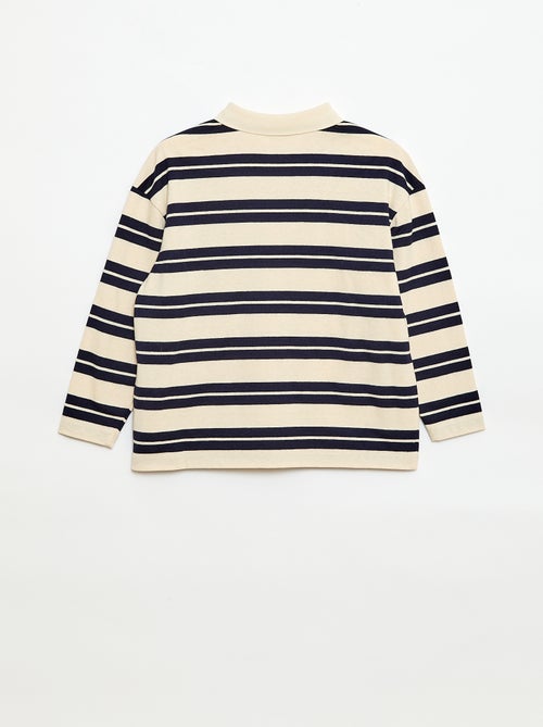 Polo oversize às riscas - Kiabi