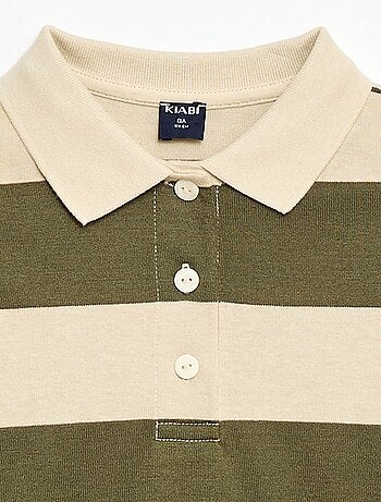 Polo oversize às riscas