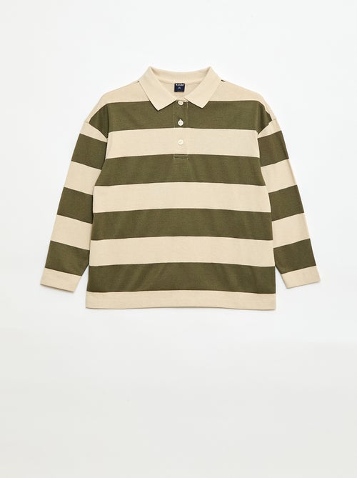 Polo oversize às riscas - Kiabi