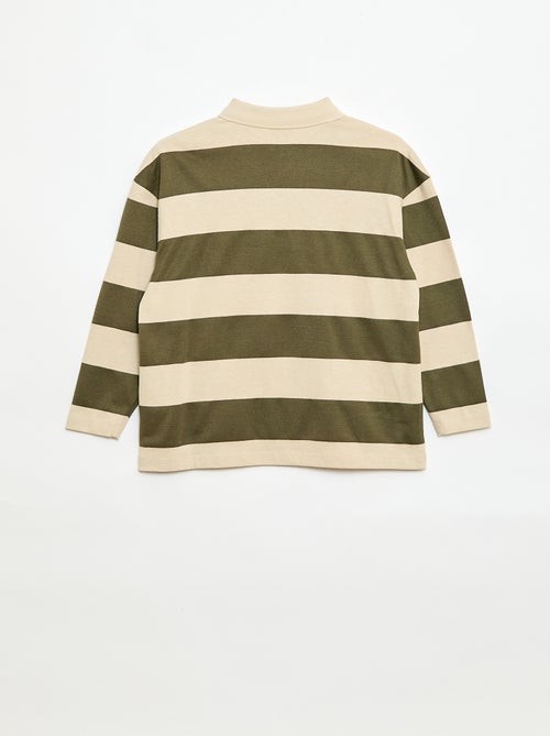 Polo oversize às riscas - Kiabi