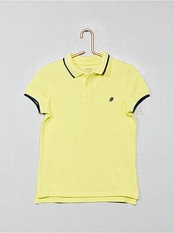 Polo piqué de algodão 'Eco Conception' - Kiabi