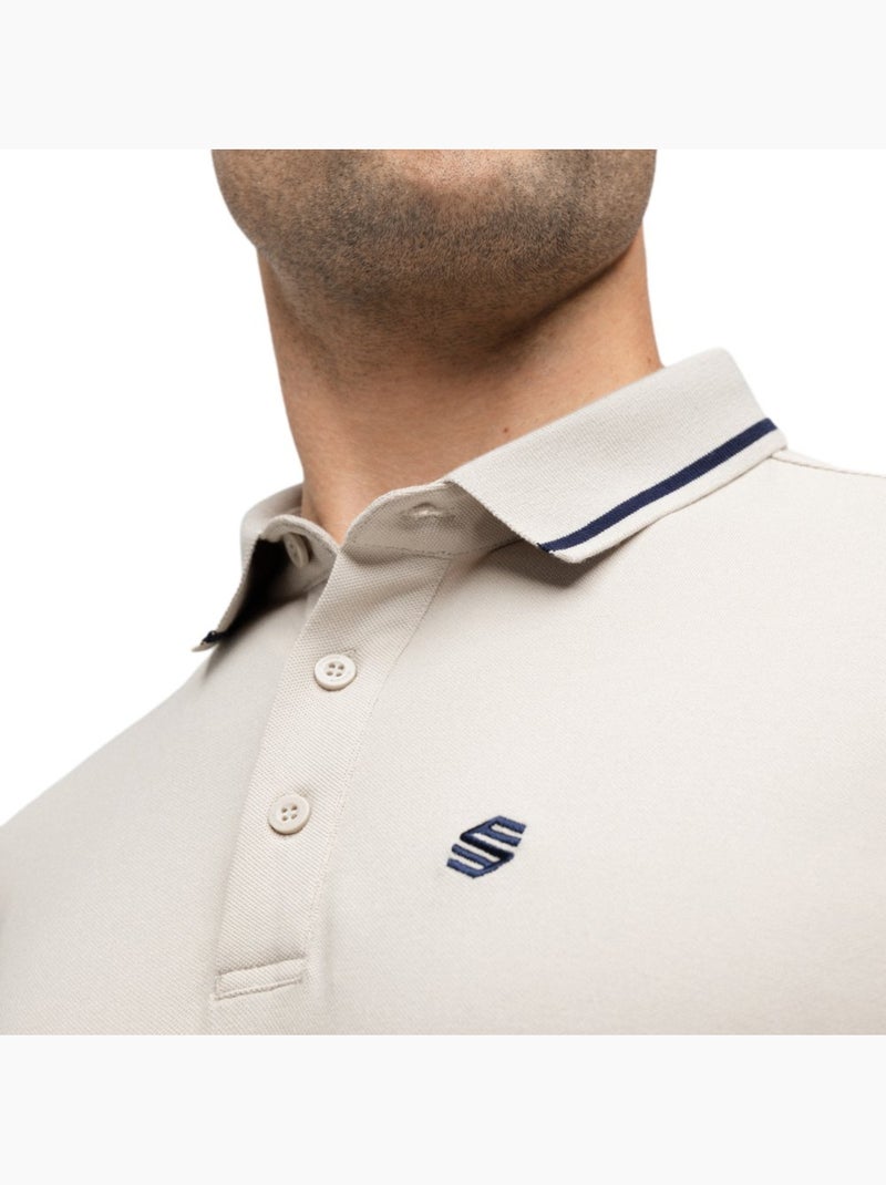 Polo piqué de golfe para homem Bege - Kiabi