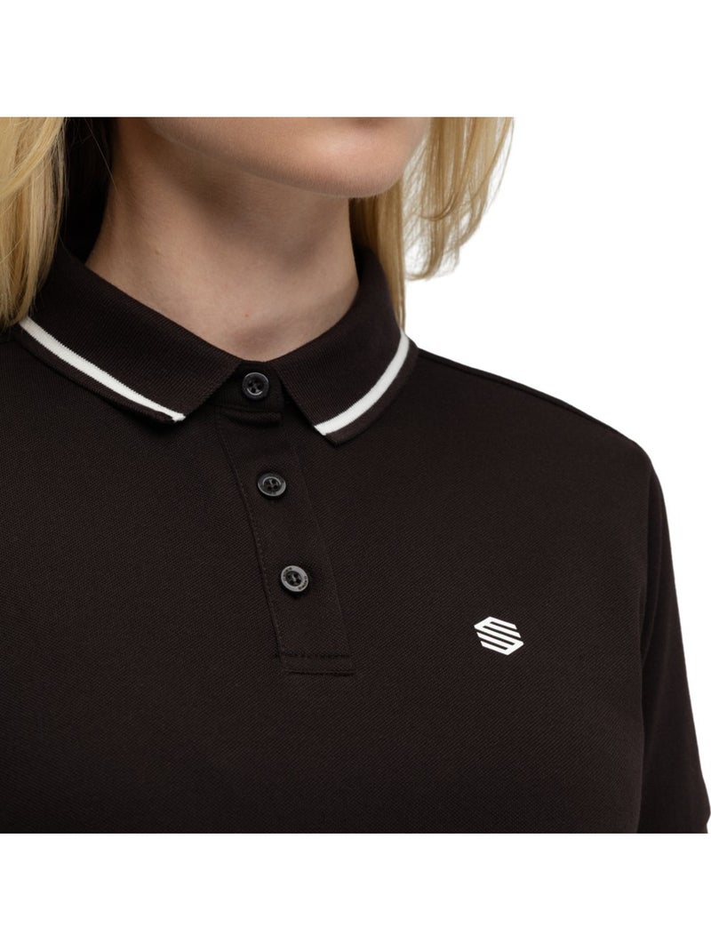 Polo piqué de golfe para mulher Castanho - Kiabi