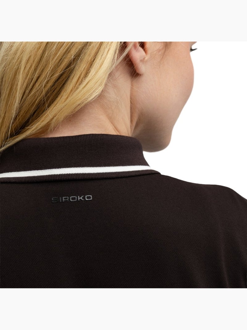 Polo piqué de golfe para mulher Castanho - Kiabi