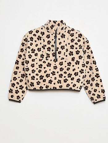 Polo de lã polar com debrum