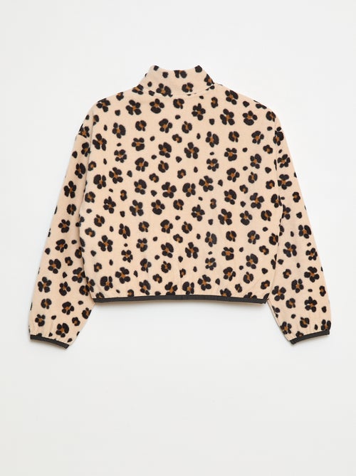 Polo polar com gola alta e debrum - Kiabi