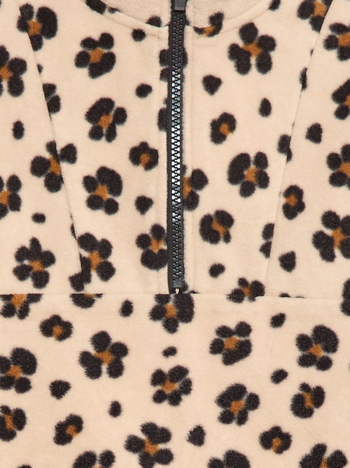 Polo polar com gola alta e debrum - Kiabi