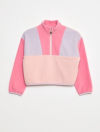 Polo de lã polar com debrum