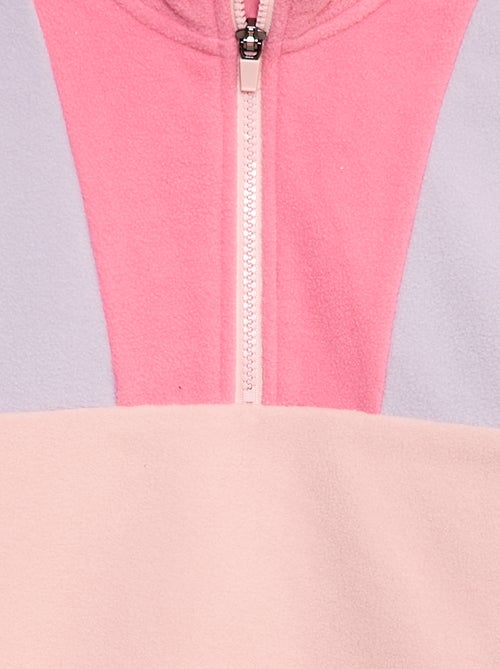 Polo polar com gola de camionista e debrum - Kiabi