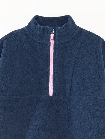Polo de lã polar com debrum
