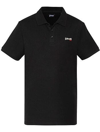 Polo Branco Schott PS0022 para Homem