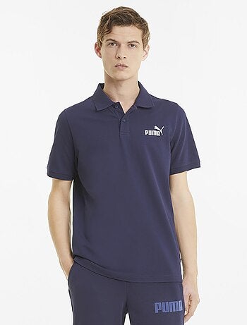 Polo 'Puma' em piqué de algodão