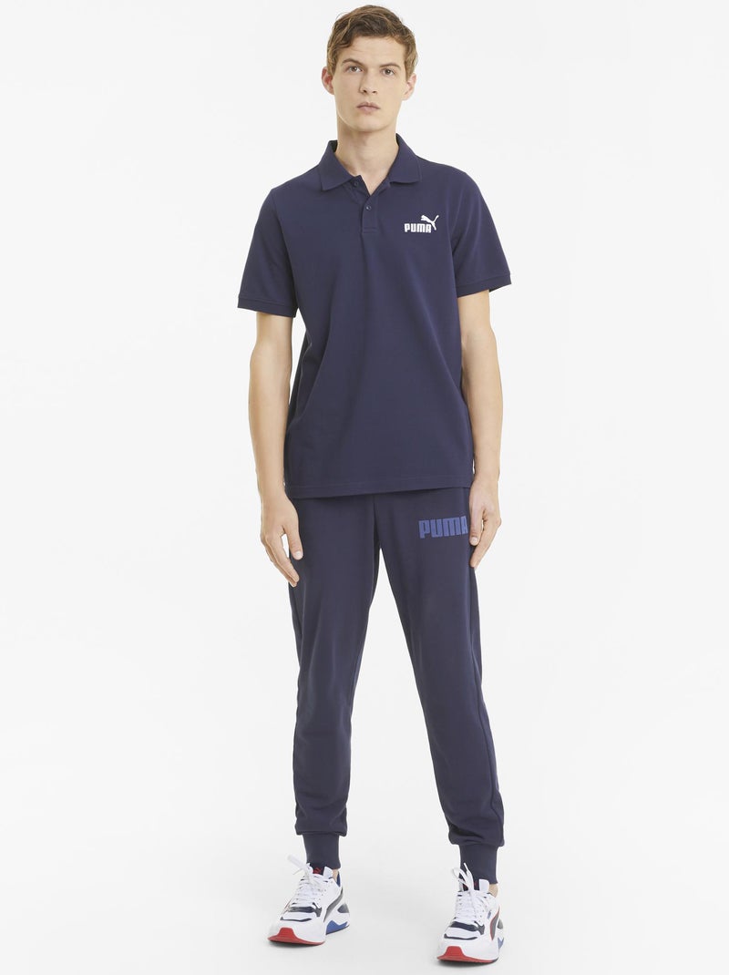 Polo 'Puma' em piqué de algodão AZUL - Kiabi